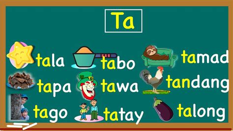 Mga Salitang Nagsisimula Sa TA .